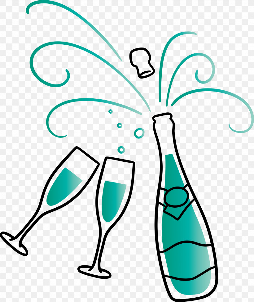 Champagne Party, PNG, 2525x2999px, Champagne, Geometry, Leaf, Line, Line Art Download Free