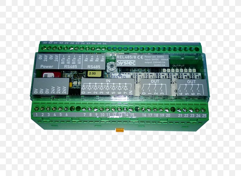Microcontroller Relay Network Cards & Adapters Programmable Logic Controllers Electronic Circuit, PNG, 800x600px, Microcontroller, Capacitor, Circuit Component, Circuit Prototyping, Computer Component Download Free