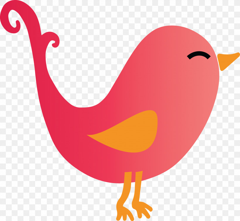 Bird Beak Tail, PNG, 3000x2772px, Cute Bird, Beak, Bird, Cartoon Bird, Tail Download Free