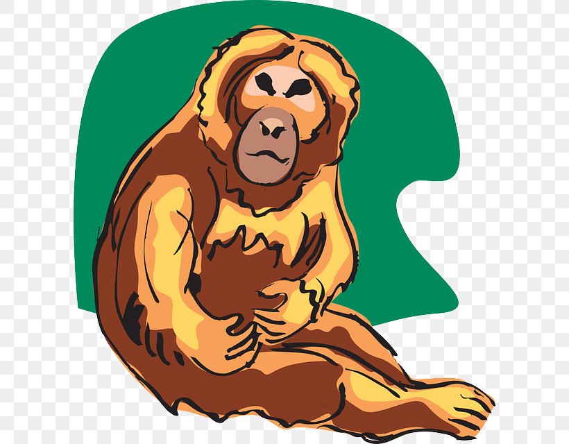 Common Chimpanzee Ape Primate Orangutan Clip Art, PNG, 608x640px, Common Chimpanzee, Animal, Ape, Art, Big Cats Download Free