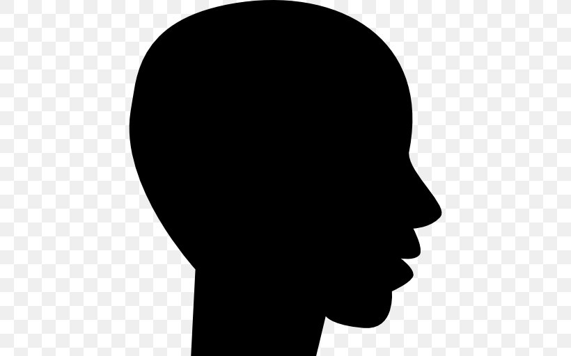 Silhouette Human Head Clip Art, PNG, 512x512px, Silhouette, Black, Black And White, Chin, Drawing Download Free