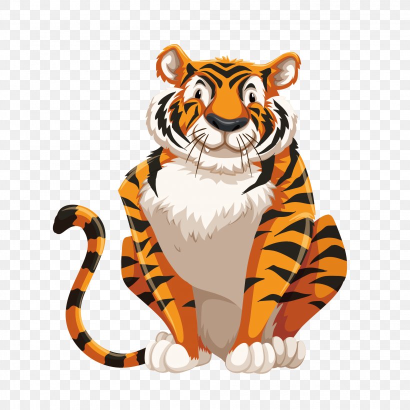 Tiger Stock Photography Illustration, PNG, 2107x2107px, Tiger, Big Cats, Carnivoran, Cat Like Mammal, Flashcard Download Free