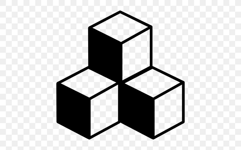Cube, PNG, 512x512px, Cube, Area, Black And White, Icon Design, Rectangle Download Free