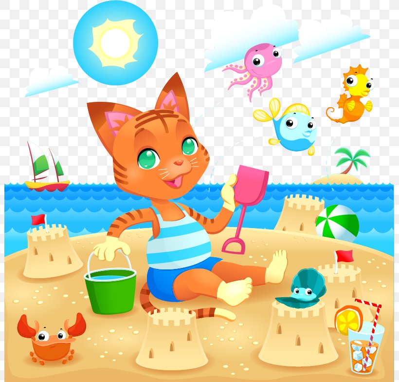 Playa De La Arena Beach Seaside Resort Illustration, PNG, 801x784px, Playa De La Arena, Art, Baby Toys, Beach, Carnivoran Download Free
