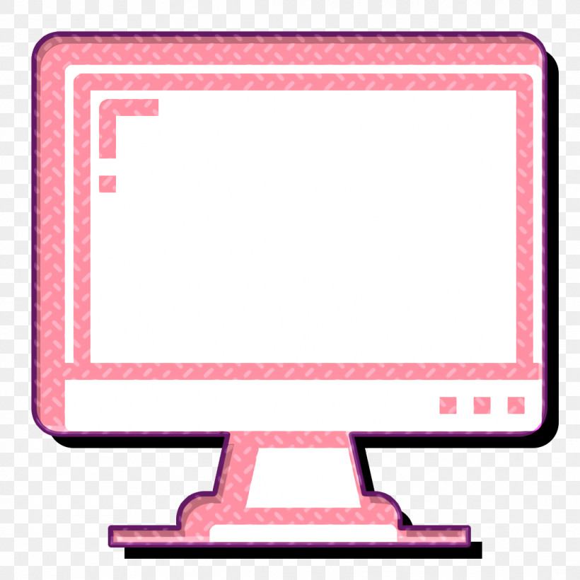 Monitor Icon Electronic Device Icon Tv Icon, PNG, 1090x1090px, Monitor Icon, Electronic Device Icon, Magenta, Pink, Rectangle Download Free