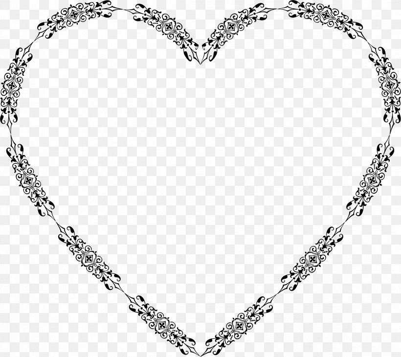 Heart Clip Art, PNG, 2328x2074px, Heart, Black And White, Body Jewelry, Chain, Image File Formats Download Free