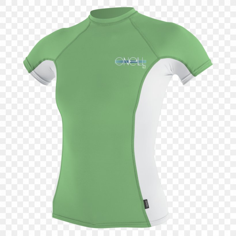T-shirt Rash Guard Sleeve O'Neill Sun Protective Clothing, PNG, 1200x1200px, Tshirt, Active Shirt, Clothing, Gilets, Green Download Free