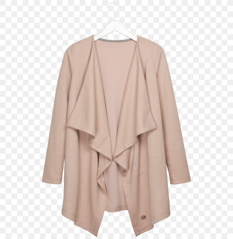 Cardigan Clothes Hanger Sleeve Neck Trench Coat, PNG, 559x840px, Cardigan, Beige, Clothes Hanger, Clothing, Coat Download Free