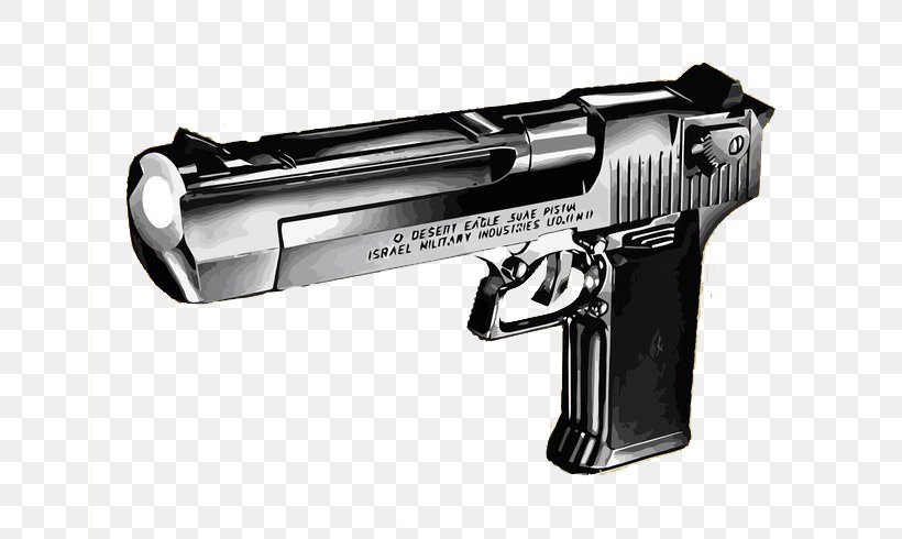 IMI Desert Eagle Pistol Firearm Weapon Handgun, PNG, 700x490px, Imi Desert Eagle, Air Gun, Airsoft, Ammunition, Black And White Download Free