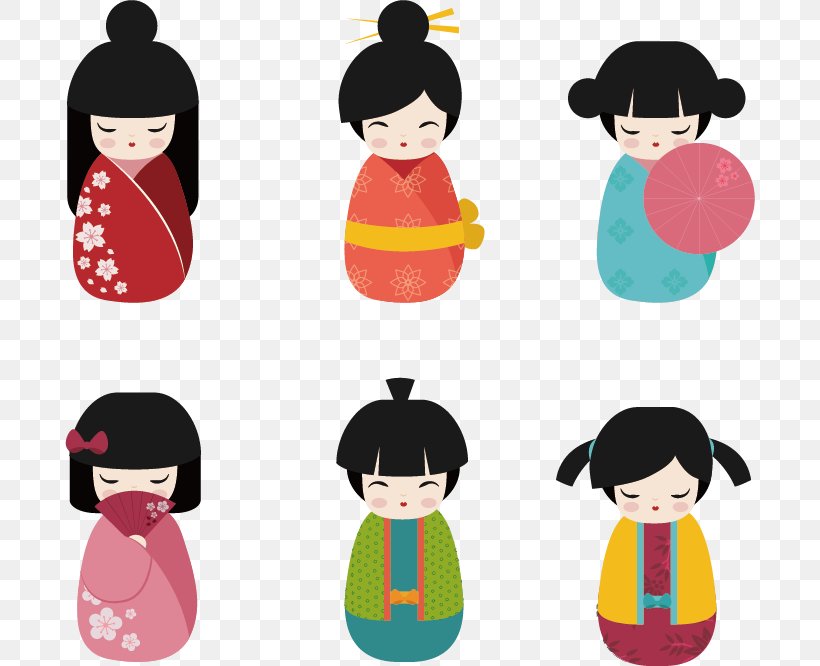 Japanese Dolls Kokeshi, PNG, 690x666px, Japan, Art, Black Hair, Child, China Doll Download Free