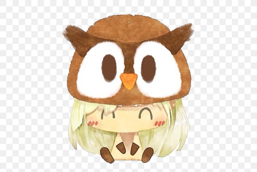 Owl Avatar Moe Q-version Cuteness, PNG, 550x550px, Watercolor, Cartoon, Flower, Frame, Heart Download Free