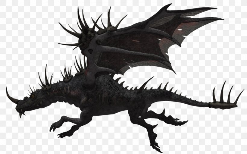 Dragon White, PNG, 1024x639px, Dragon, Black And White, Fictional Character, Mythical Creature, White Download Free