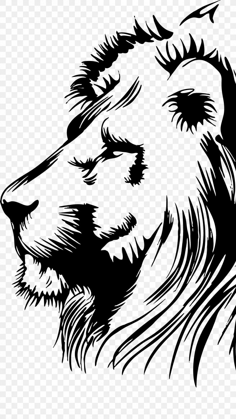 Lionhead Rabbit Drawing Clip Art, PNG, 1207x2144px, Lion, Art, Big Cats, Black And White, Carnivoran Download Free