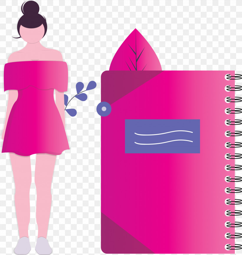 Notebook Girl, PNG, 2842x3000px, Notebook, Girl, Magenta, Pink Download Free