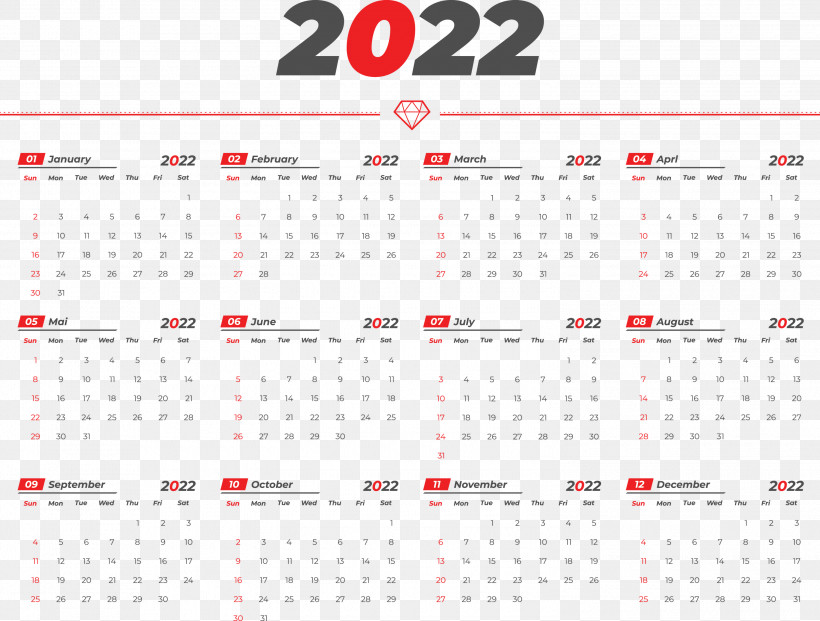 Printable Yearly Calendar 2022 2022 Calendar Template, PNG, 3000x2274px, Line, Calendar System, Geometry, Mathematics, Meter Download Free
