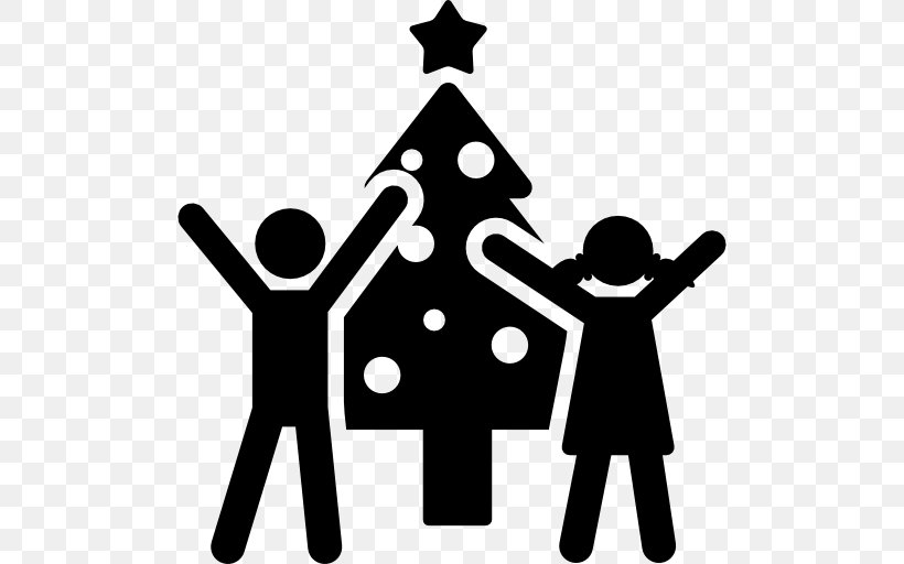 Child Care Christmas Symbol, PNG, 512x512px, Child, Black And White, Child Care, Christmas, Christmas Tree Download Free