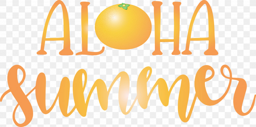 Logo Font Yellow Line Meter, PNG, 2999x1493px, Aloha Summer, Fruit, Geometry, Happiness, Line Download Free