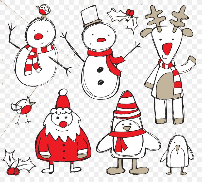 Santa Claus Reindeer Christmas Clip Art, PNG, 2500x2258px, Santa Claus, Area, Art, Artwork, Christmas Download Free