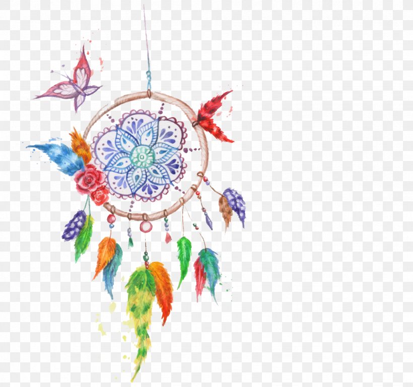 Dreamcatcher Euclidean Vector Watercolor Painting Feather, PNG ...