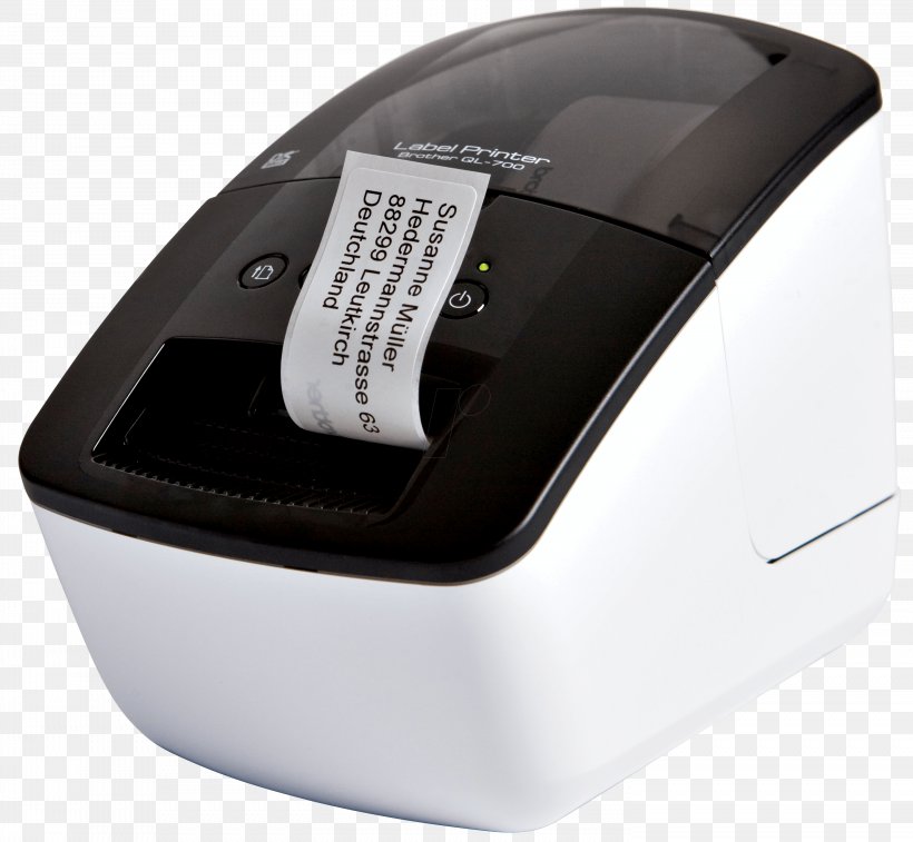 Label Printer Paper Brother QL-700 Thermal Printing, PNG, 2952x2728px, Label Printer, Adhesive Label, Brother Industries, Brother Ptouch, Brother Ql700 Download Free