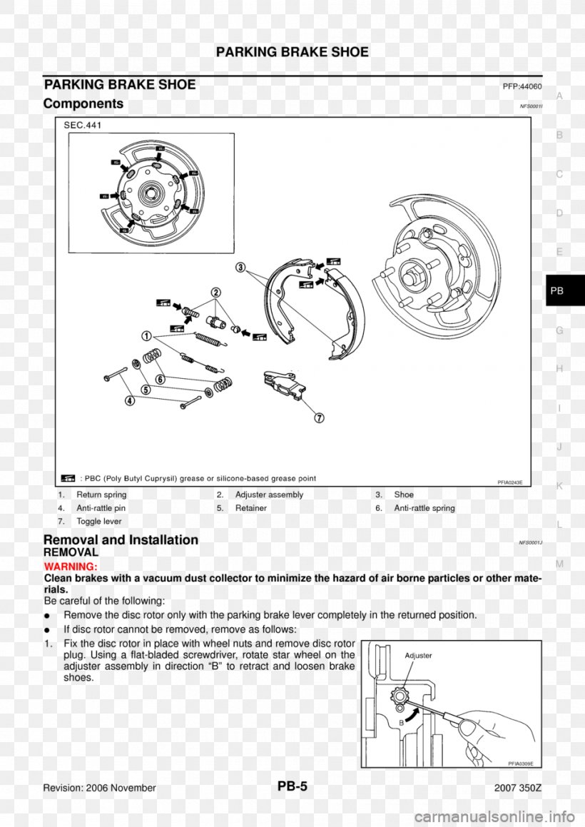 Infiniti G Parking Brake Nissan Murano, PNG, 960x1358px, Infiniti G, Area, Artwork, Black And White, Brake Download Free