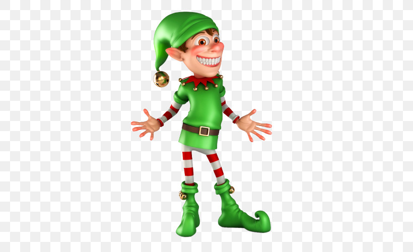 Christmas Elf, PNG, 500x500px, Green, Christmas, Christmas Elf, Elf, Figurine Download Free