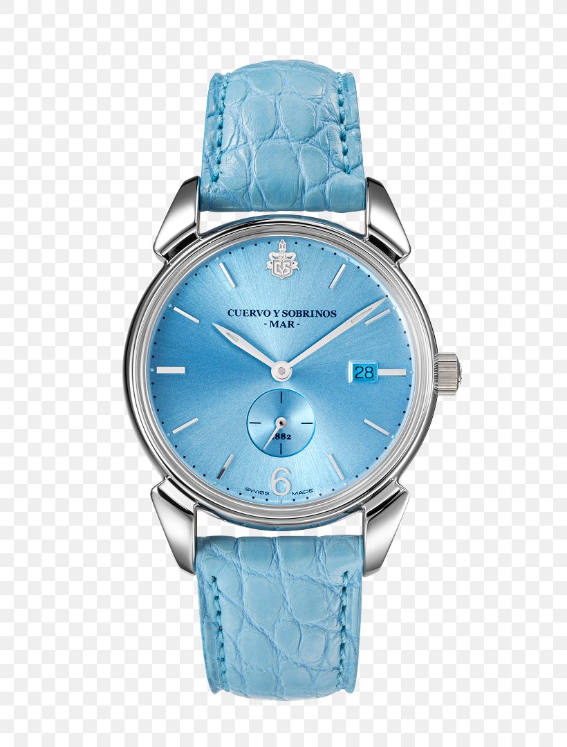 Automatic Watch Clock Mechanical Watch Cuervo Y Sobrinos, PNG, 604x1080px, Watch, Aqua, Automatic Watch, Azure, Brand Download Free