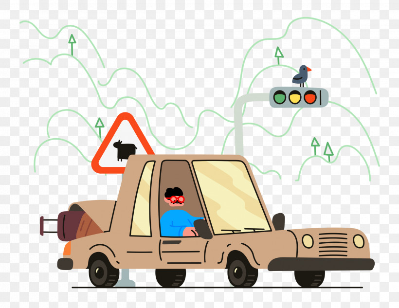 Driving, PNG, 2500x1932px, Driving, Automobile Engineering, Cartoon, Transport Download Free