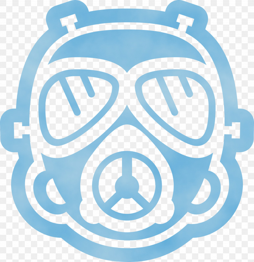 Turquoise Aqua Circle Headgear Personal Protective Equipment, PNG, 2899x3000px, Gas Mask, Aqua, Circle, Headgear, Paint Download Free