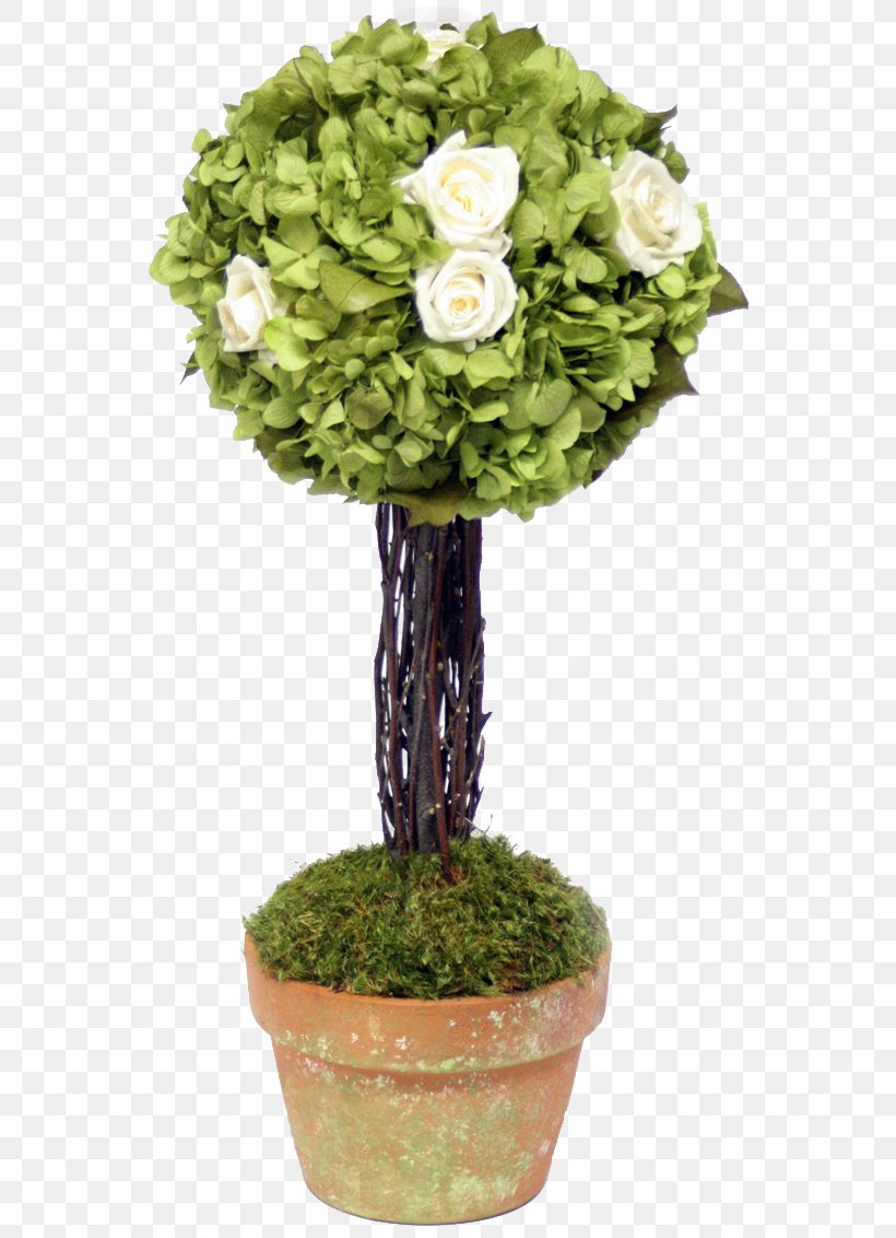 Floral Design Topiary Artificial Flower Tree Hydrangea, PNG, 559x1132px, Floral Design, Artificial Flower, Box, Centrepiece, Cut Flowers Download Free