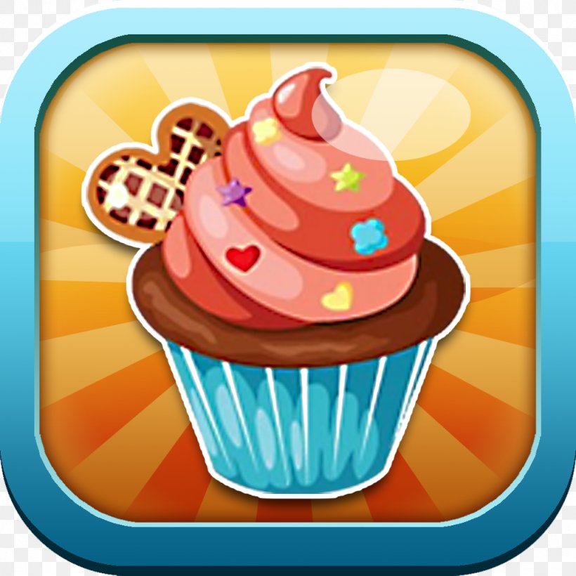 Sundae Cupcake Ice Cream Muffin Bakery, PNG, 1024x1024px, Sundae, Bakery, Baking Cup, Buttercream, Cake Download Free
