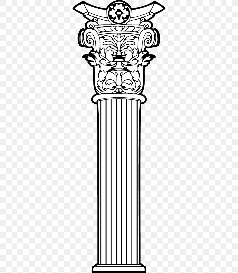 Column, PNG, 320x942px, Column, Area, Black, Black And White, Home Fencing Download Free