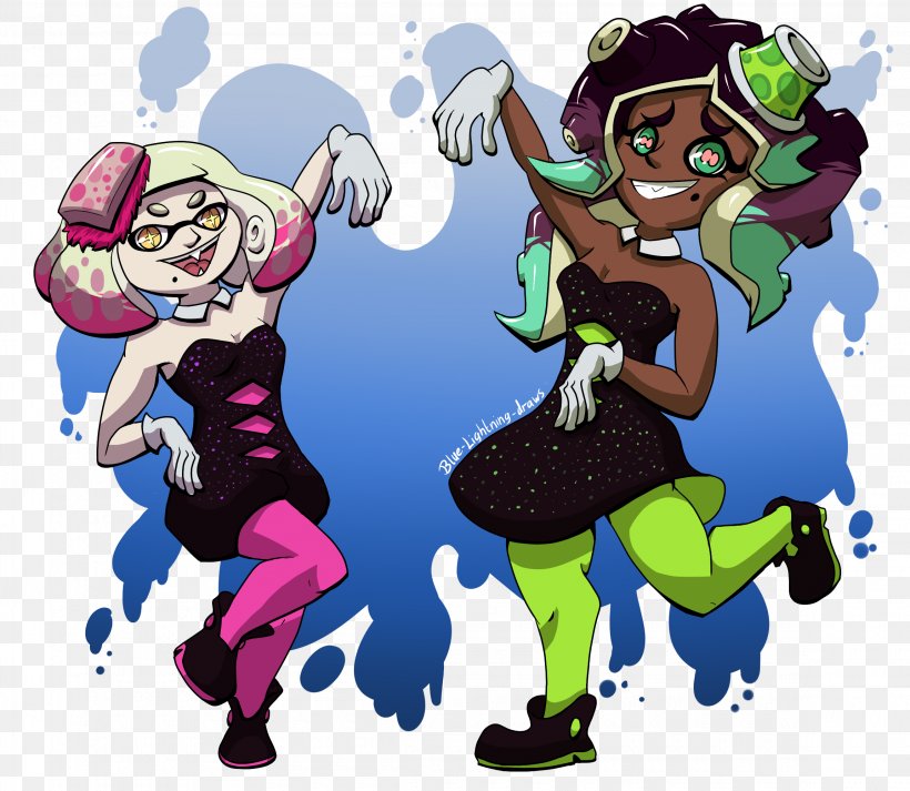 Splatoon 2 Fresh Off The Hook Amiibo, PNG, 2300x2000px, Watercolor, Cartoon, Flower, Frame, Heart Download Free