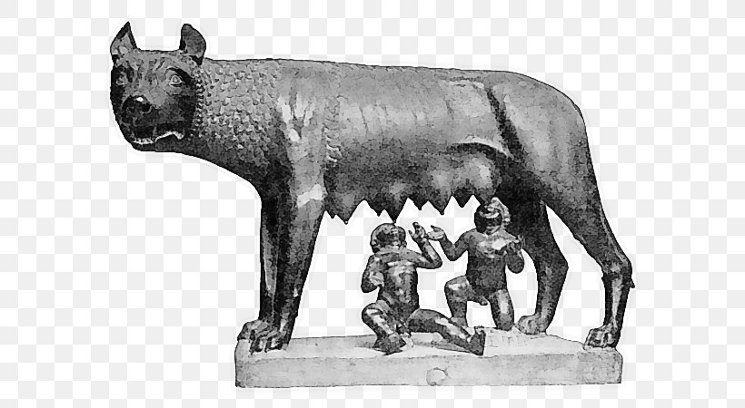 Capitoline Wolf Capitoline Museums Ancient Rome Palatine Hill Romulus, PNG, 600x450px, Capitoline Wolf, Ancient Rome, Art, Black And White, Bull Download Free