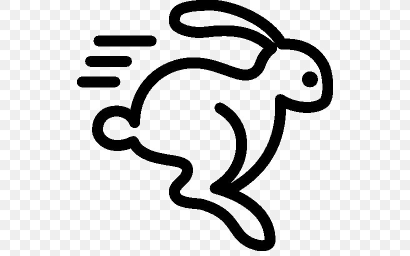 Rabbit Running, PNG, 512x512px, Rabbit, Animal, Artwork, Black And White, Carnivoran Download Free