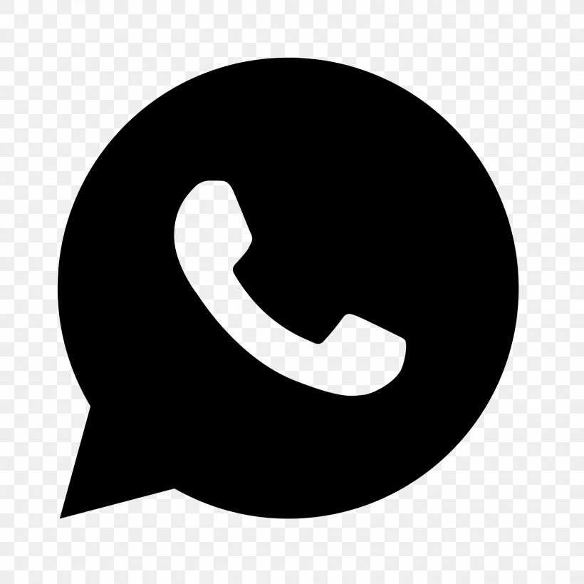 WhatsApp, PNG, 1600x1600px, Whatsapp, Black, Black And White, Icon Design, Logo Download Free