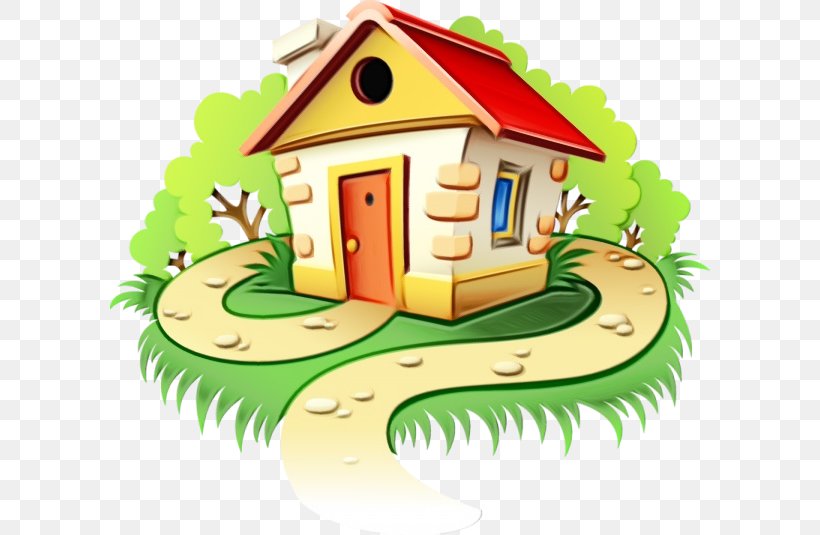 House Clip Art Property Cartoon Home, PNG, 600x535px, Watercolor, Building, Cartoon, Home, House Download Free