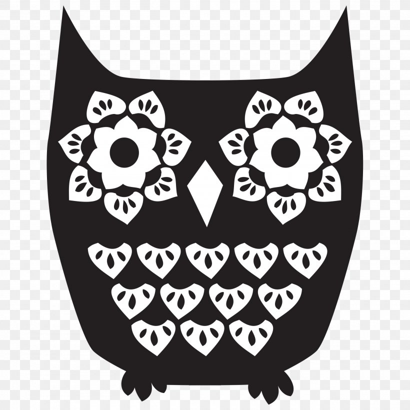 Owl T-shirt Bird Of Prey, PNG, 2600x2600px, Owl, Animal, Bird, Bird Of Prey, Black Download Free