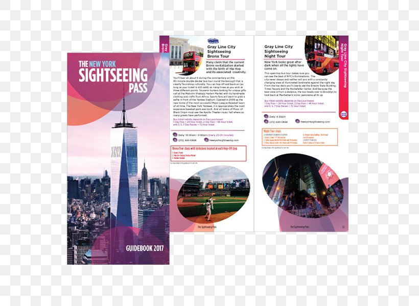 The SightSeeing Pass NYC Brochure Guidebook Idea Graphic Design, PNG, 600x600px, Brochure, Advertising, Brand, Display Advertising, Flyer Download Free