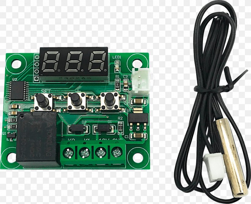 Microcontroller Thermostat Electronic Component Electronics Electrical Switches, PNG, 912x741px, Microcontroller, Circuit Component, Computer Hardware, Consumer, Display Device Download Free