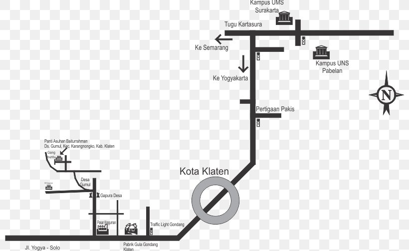 RSPD Klaten Gedung Sunan Pandanaran Karangnongko Map, PNG, 800x503px, Map, Black And White, Building, Diagram, Drawing Download Free