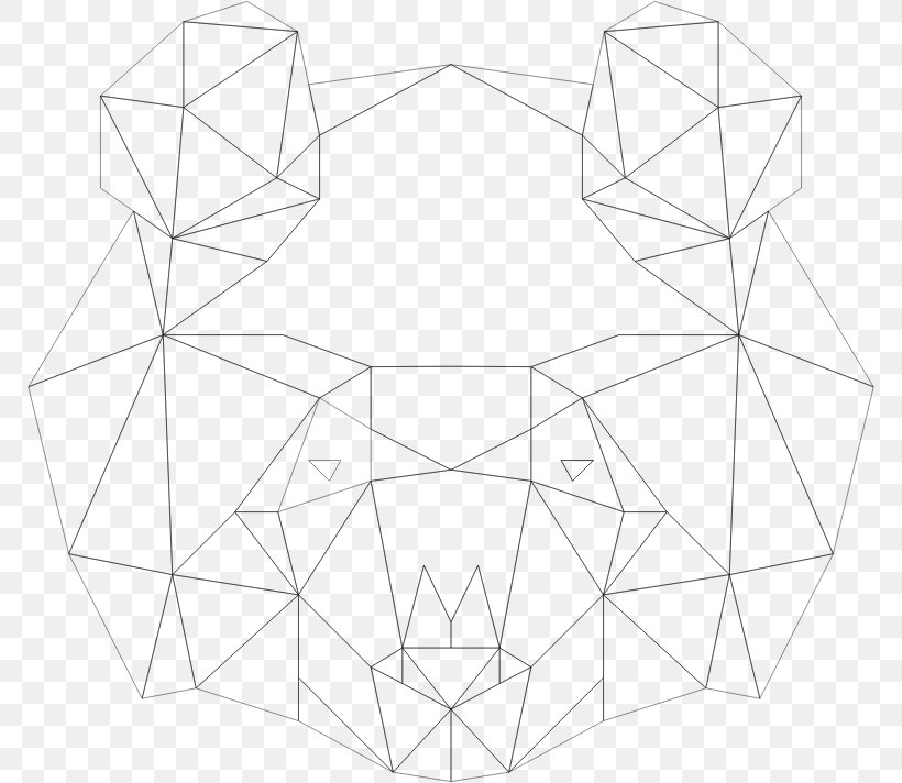 Line Art Drawing Low Poly Clip Art, PNG, 770x712px, Line Art, Area, Artwork, Black And White, Drawing Download Free