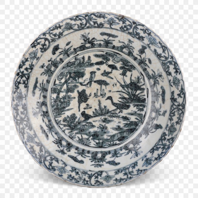 Plate Blue And White Pottery Tableware Ceramic Kraak Ware, PNG, 1000x1000px, Plate, Blue And White Porcelain, Blue And White Pottery, Bowl, Ceramic Download Free
