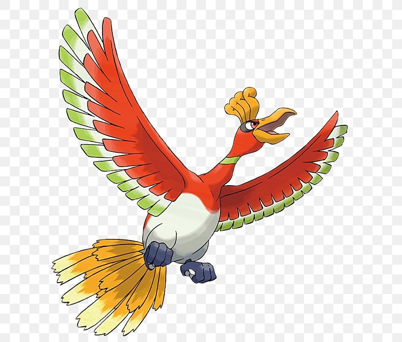 Pokémon HeartGold And SoulSilver Pokémon Gold And Silver Pokémon Crystal Ho-Oh, PNG, 622x698px, Hooh, Beak, Bird, Bird Of Prey, Entei Download Free
