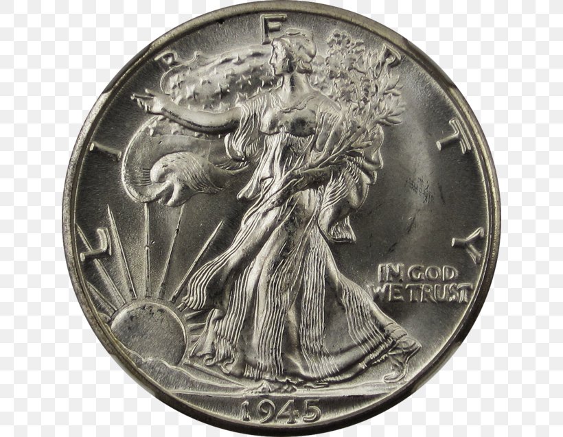 Walking Liberty Half Dollar Dollar Coin Silver Coin, PNG, 640x637px, Walking Liberty Half Dollar, American Silver Eagle, Barber Coinage, Black And White, Coin Download Free