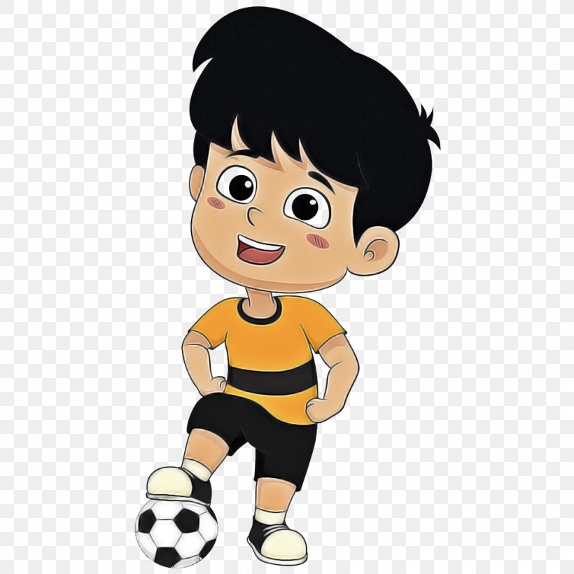 Boy Football Soccer, PNG, 1000x1000px, Boy, Animation, Ball, Cartoon, Child Download Free