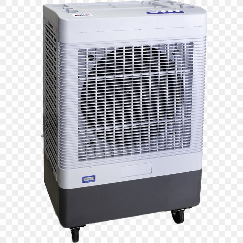 Evaporative Cooler Humidifier Fan Air Conditioning Refrigeration, PNG, 1000x1000px, Evaporative Cooler, Air Conditioning, Air Cooling, Airflow, Central Heating Download Free
