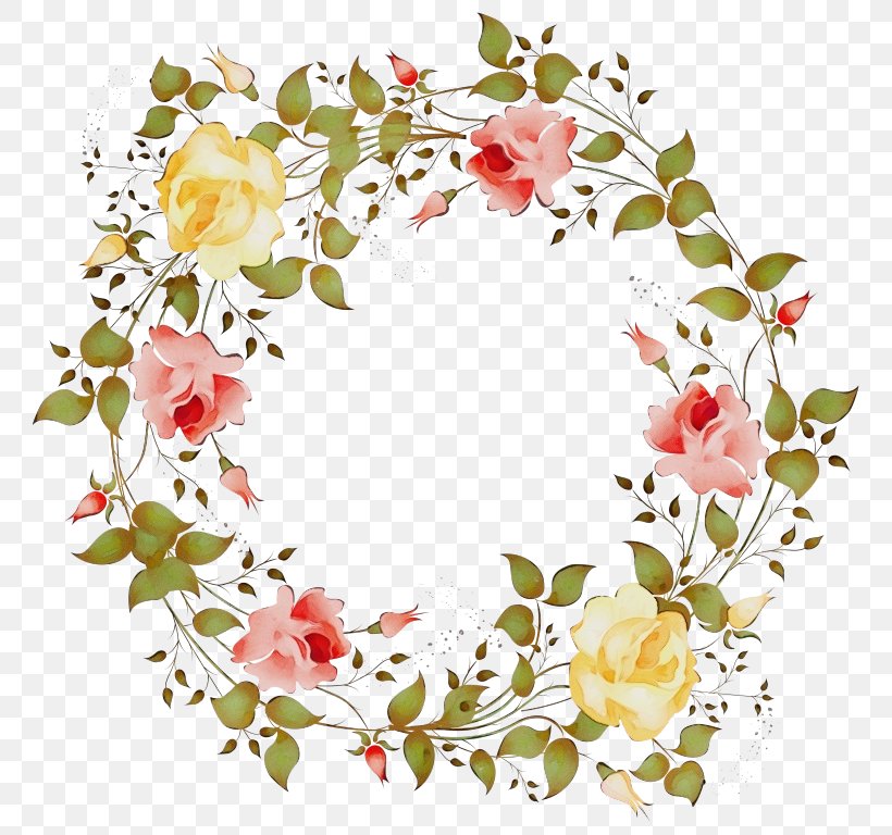 Watercolor Wreath Flower, PNG, 768x768px, Watercolor, Botany, Branch, Camellia, Cut Flowers Download Free