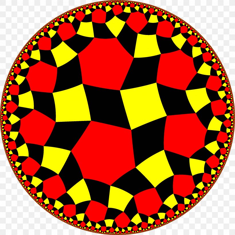 Tessellation Hyperbolic Geometry Uniform Tilings In Hyperbolic Plane Rhombitetrahexagonal Tiling, PNG, 2520x2520px, Tessellation, Area, Geometry, Hexagon, Hexagonal Tiling Download Free