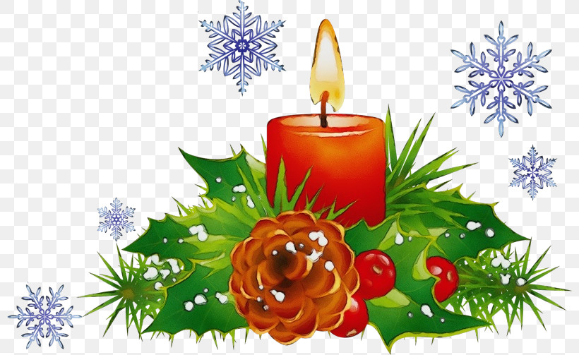 Christmas Decoration, PNG, 800x503px, Watercolor, Candle, Christmas, Christmas Decoration, Christmas Eve Download Free